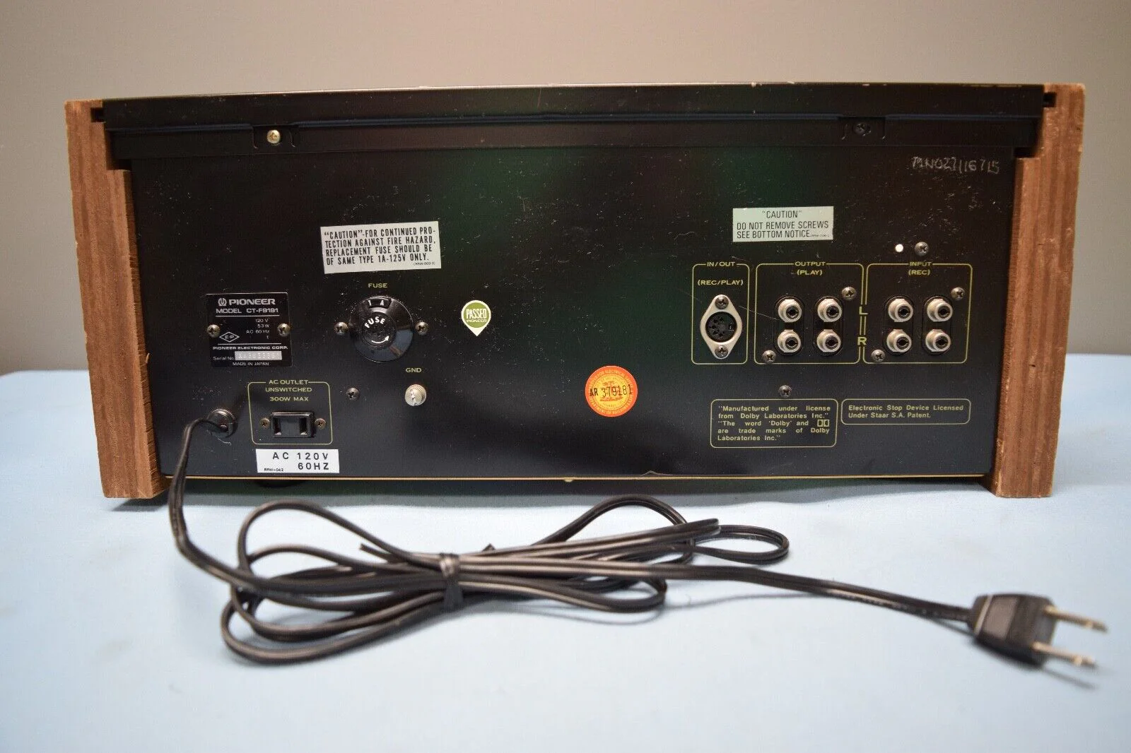 Pioneer CT-F9191 Vintage Cassette Deck for Parts Repair - Image 2