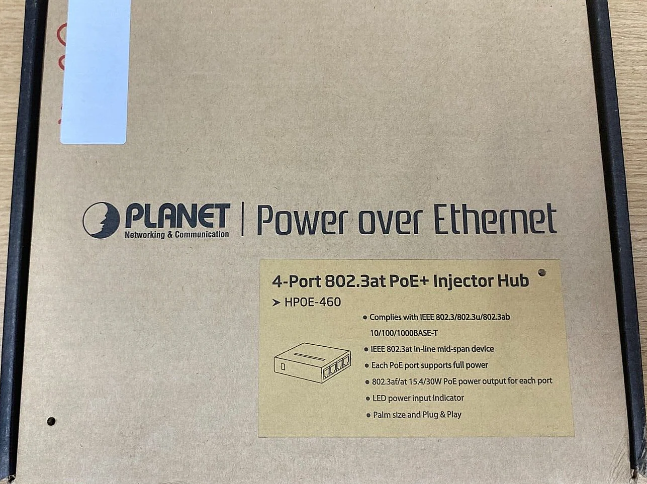 Planet HPOE-460 PoE adapter 4-Port 802.3at PoE+ Injector Hub - Image 2