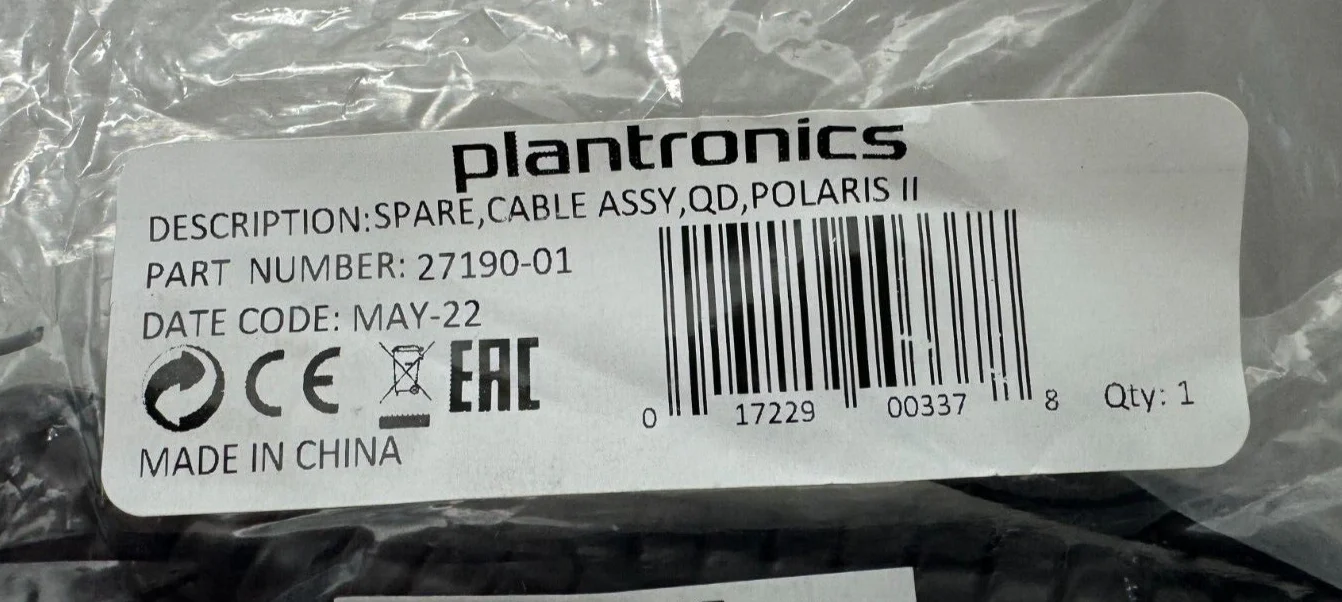 Plantronics 27190-01  Poly U10P Adapter Cable for H-Series Headsets - LOT OF 10 - Image 3