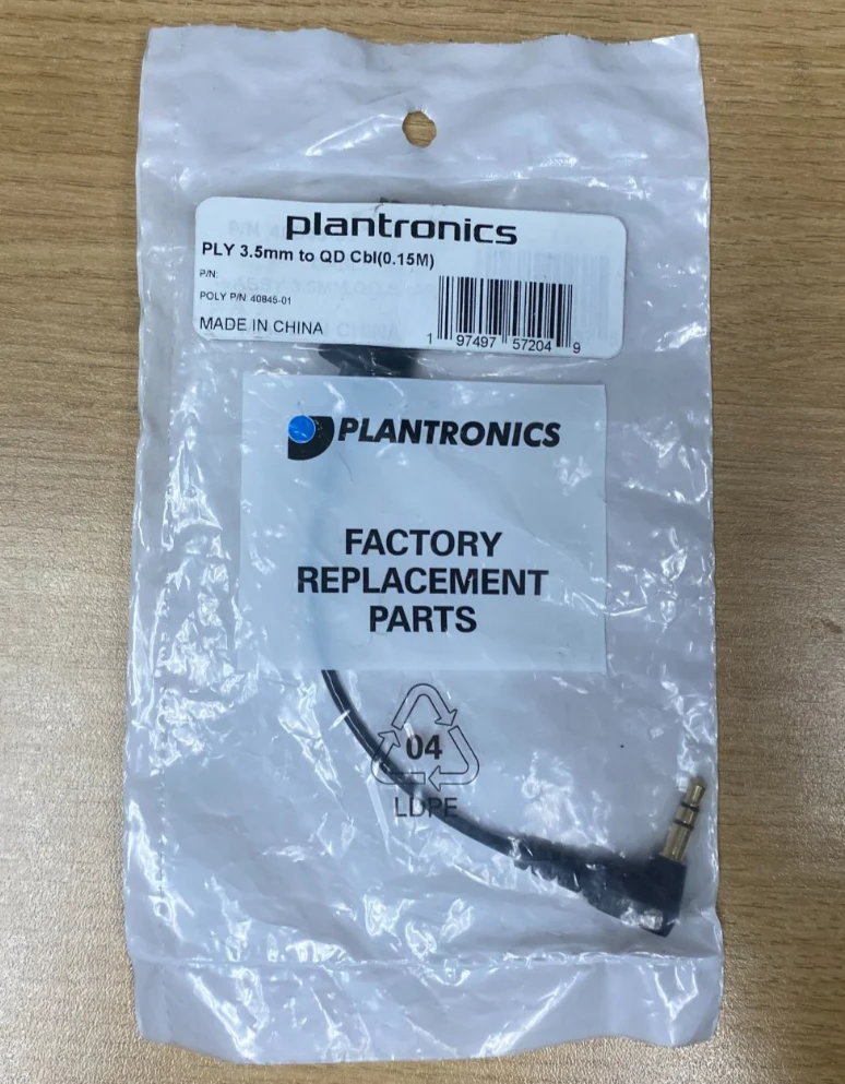 Plantronics 40845-01 3.5MM Plug / Factory Replacement Parts - Image 2