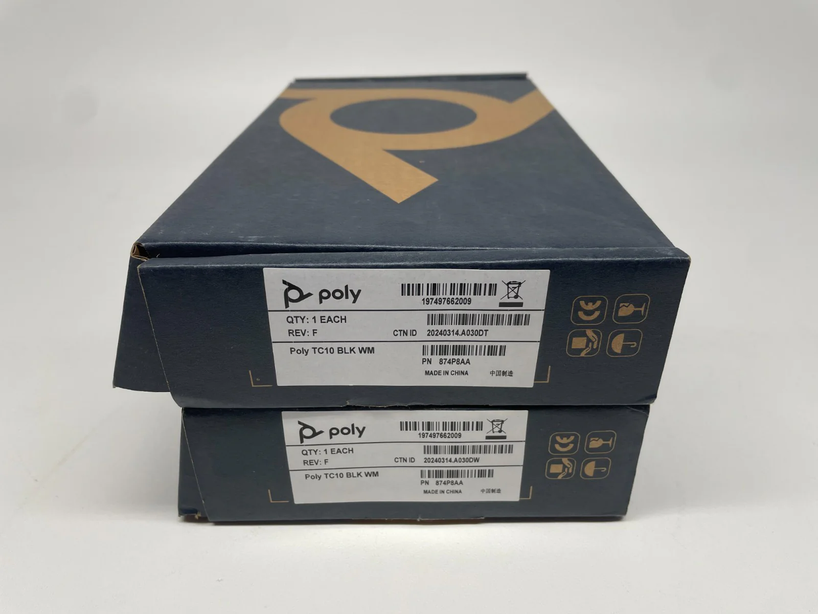 Poly 874P8AA Wall Mount for Poly TC10 Touch Panel (Black)    LOT OF 2