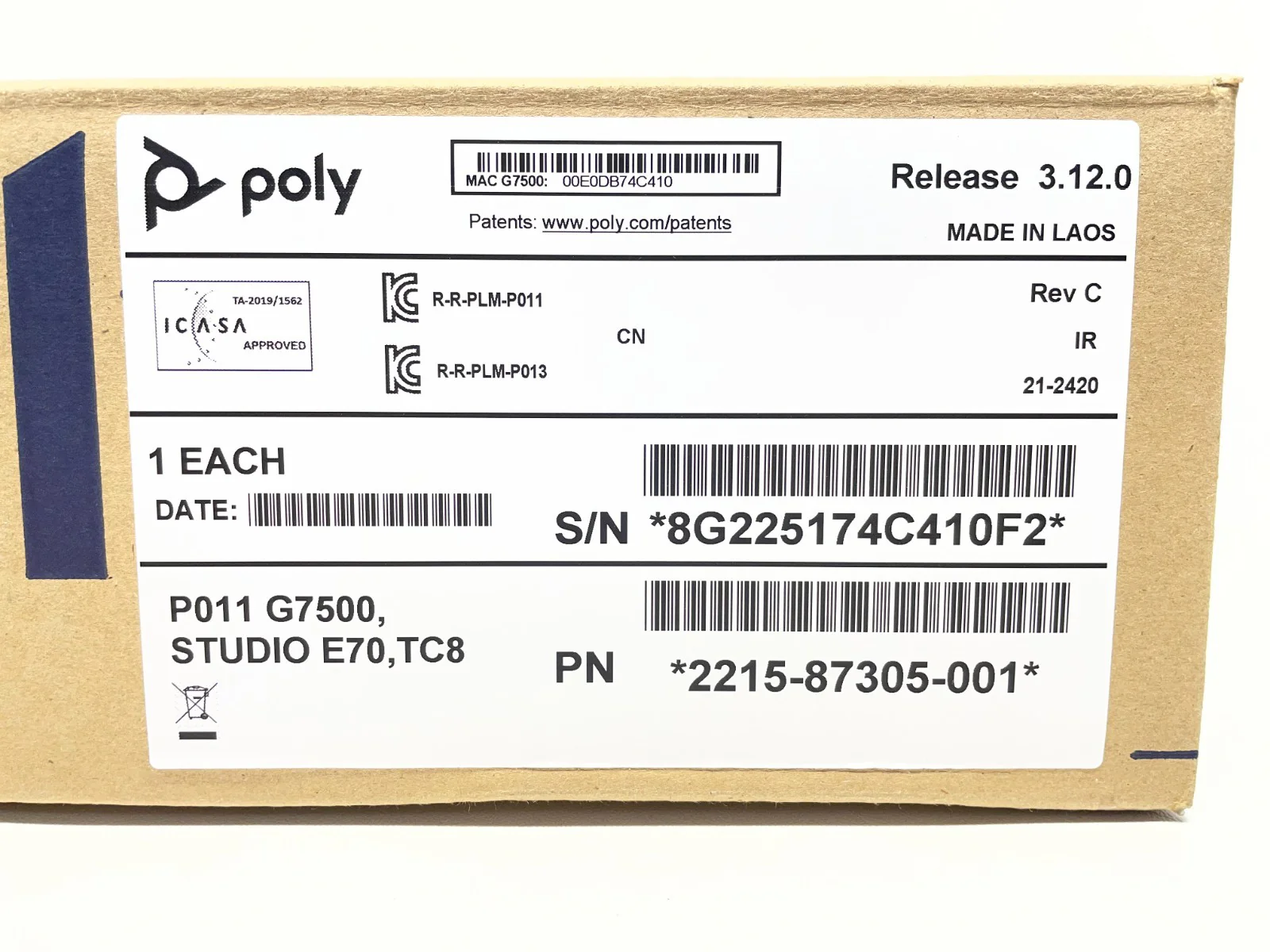 Poly G7500 With Studio E70 Camera Video Conferencing Kit (7200-87310-001) - Image 5