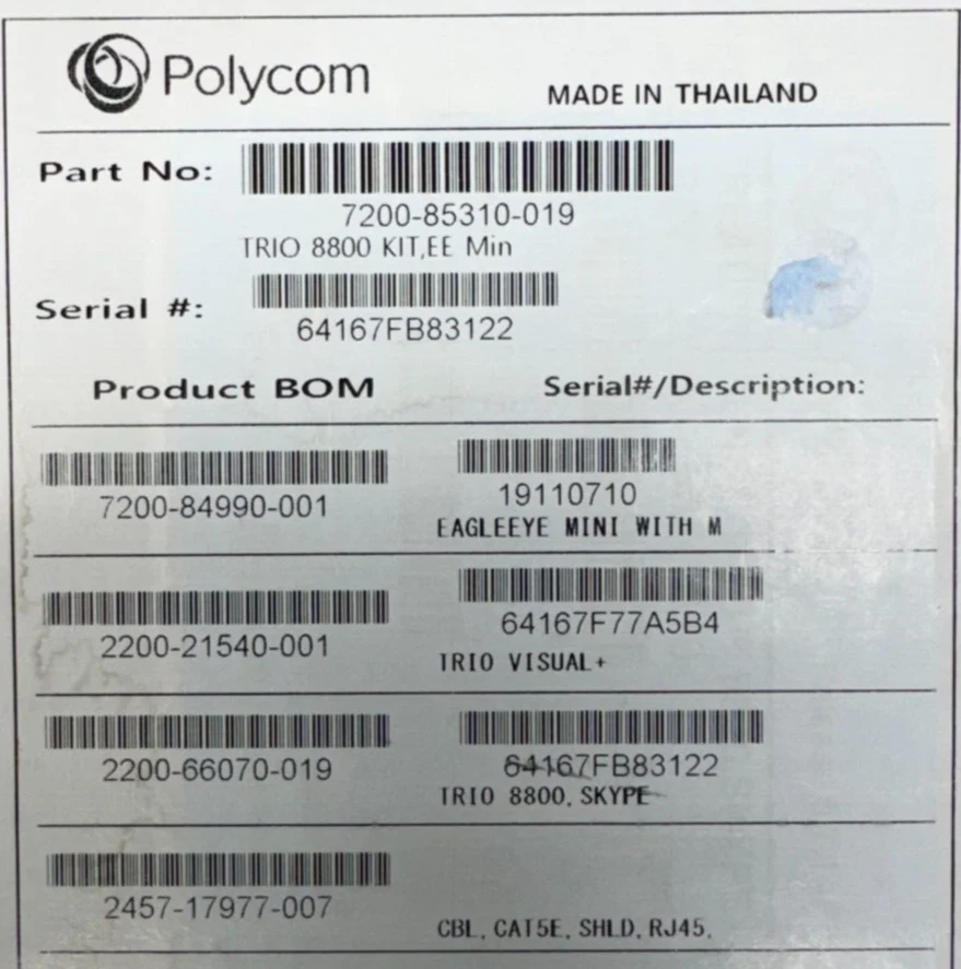 Polycom 7200-85310-019 RealPresence Trio 8800 Collab Kit W/EagleEye Mini Camera - Image 4