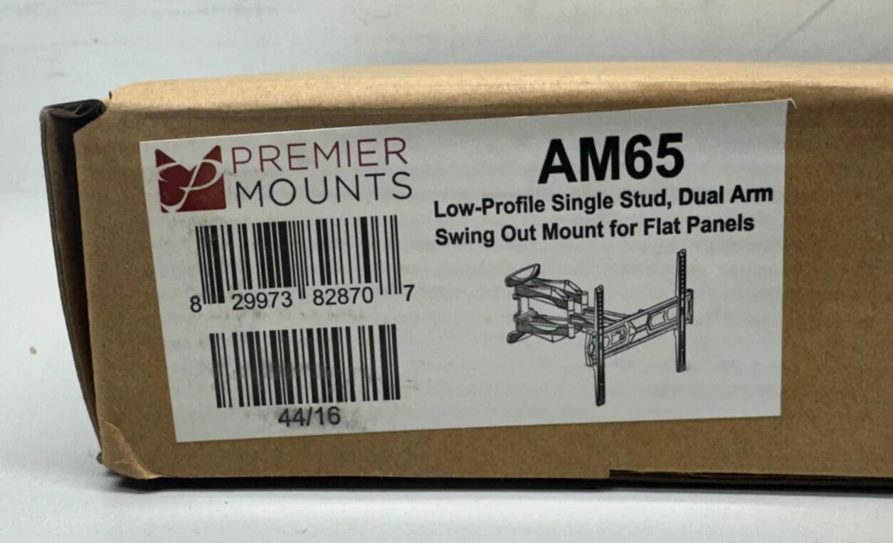 Premier Mounts AM65 Dual Arm Swing Out Mount for Flat Panels up to 65 lbs - Image 2
