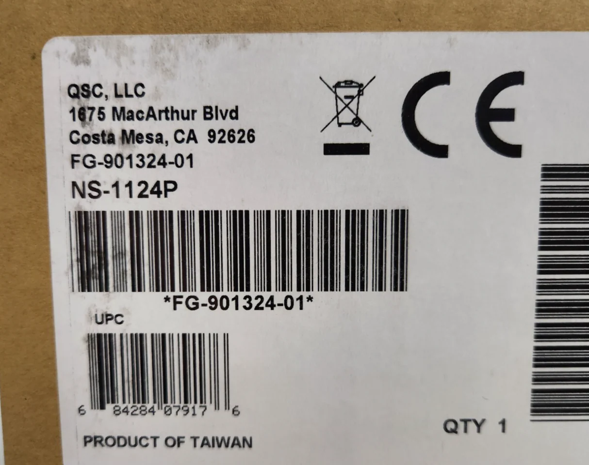 Q-SYS NS-1124P NS Series Network 24 Port Switch FG-901324-01 POE/POE+ - Image 2