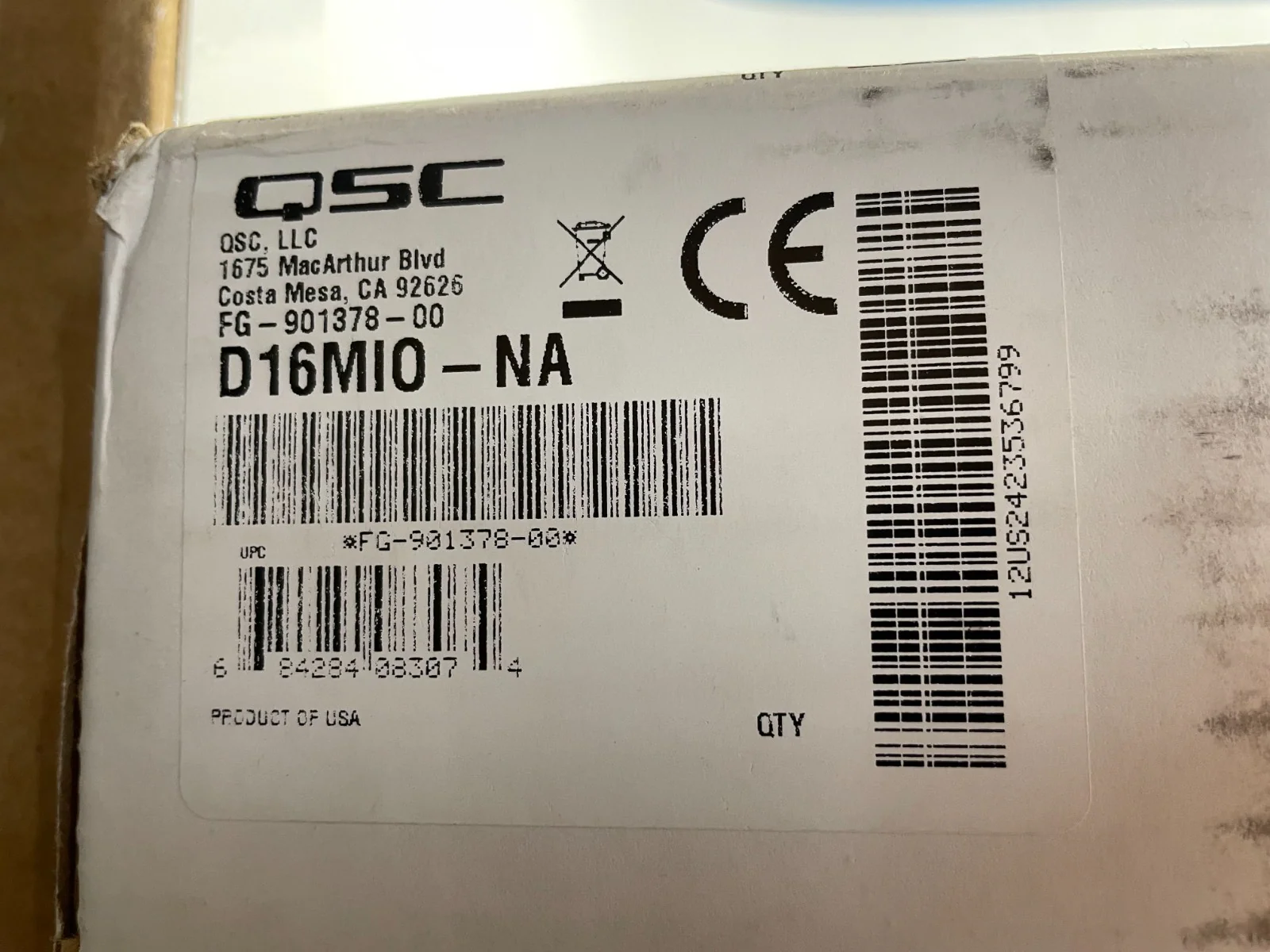 Q-SYS QSC Synapse D16MIO-NA Dante AES67 Networked Audio Interface (Attero Tech) - Image 2