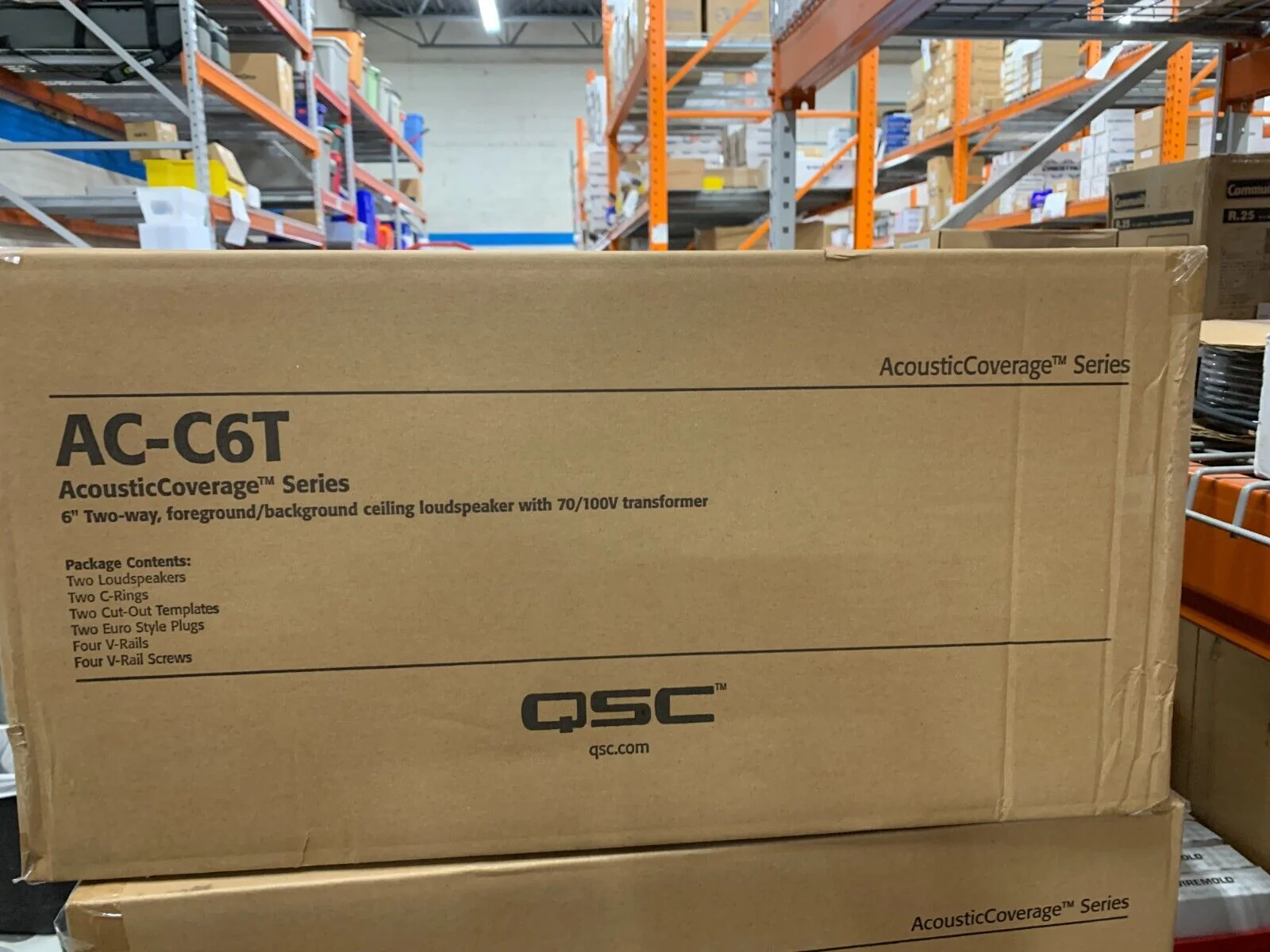 QSC AC-C6T AcousticCoverage Series 6" 2-Way 30W Ceiling Loudspeaker Pair, White - Image 3