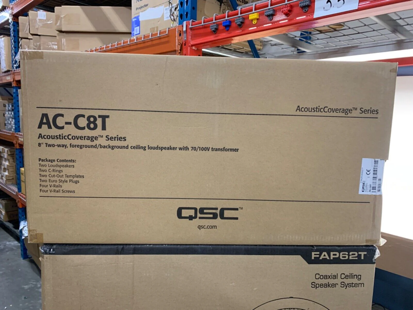 QSC AC-C8T AcousticCoverage Series 8" 2-Way 30W Ceiling Loudspeaker Pair, White - Image 3
