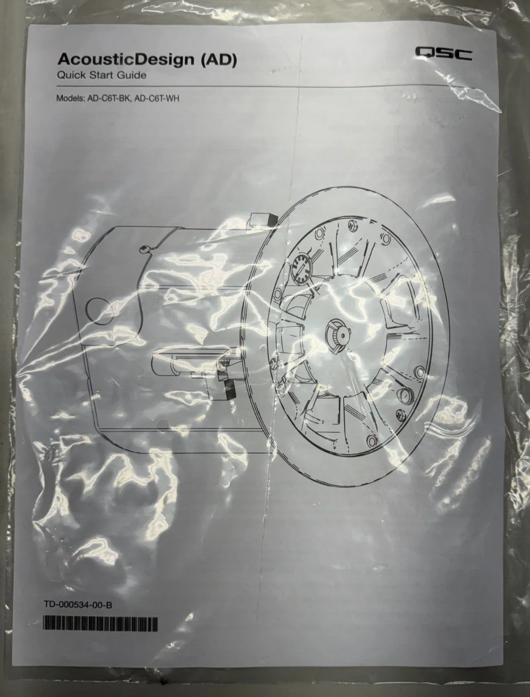 QSC AD-C6T Acoustic Design Built-in Ceiling Loudspeaker *NEW* (Single, White) - Image 5