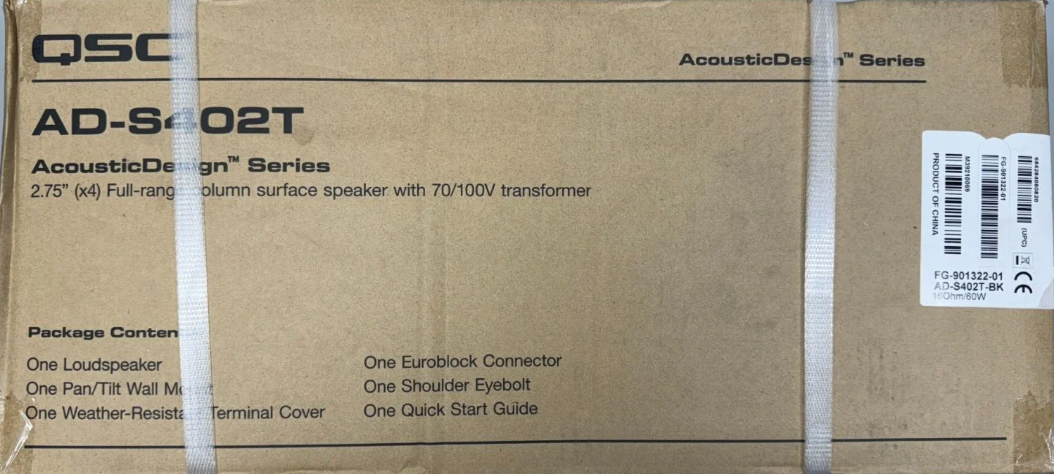 QSC AD-S402T-BK AcousticDesign Series 2.75" Full-range Column Surface Speaker - Image 3