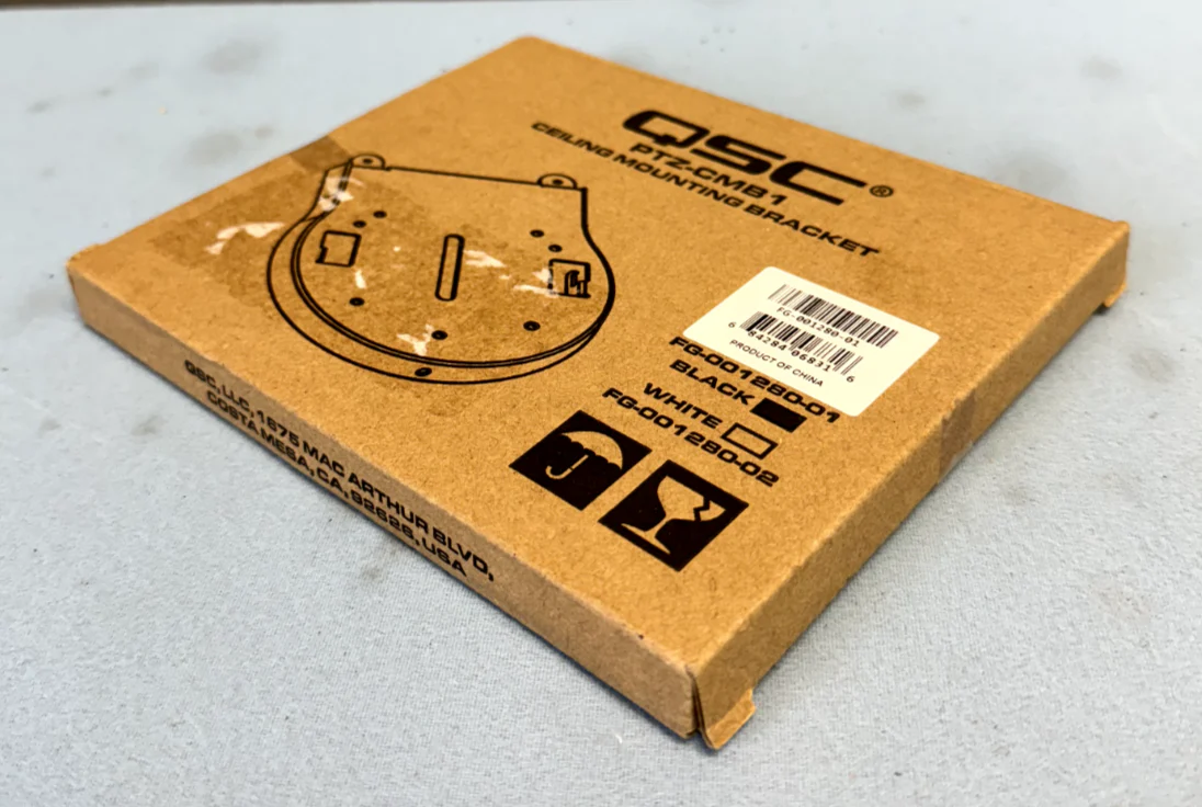 QSC PTZ-CMB1 Ceiling Mounting Bracket Black FG-001280-01 - Image 2
