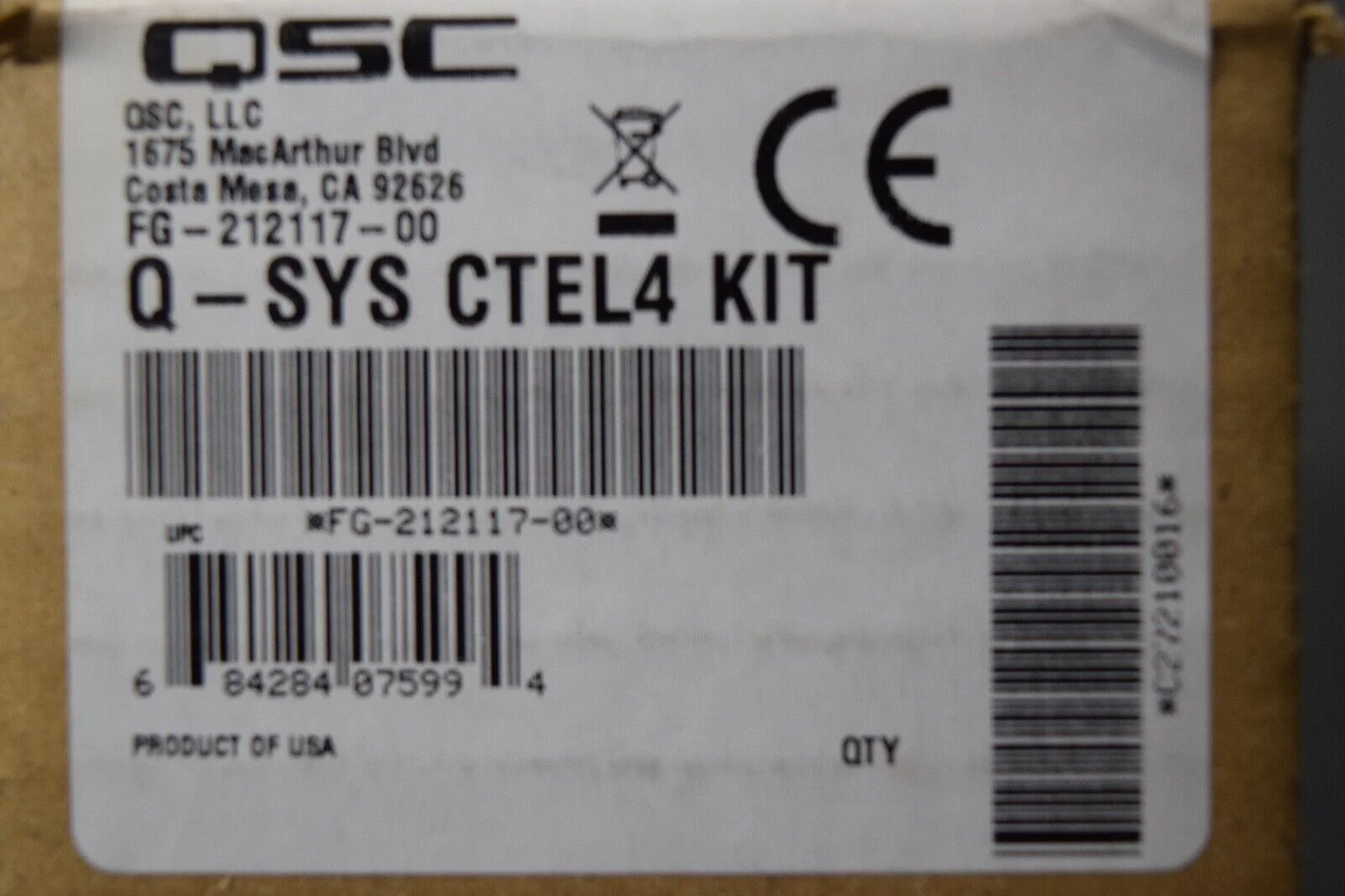 QSC Q-SYS CTEL4 KIT  Telephony Card  FG-212117-00 - Image 3