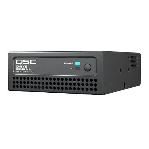QSC QIO-ML4I Q-SYS QIO Series Network Audio I/O Expanders for QSC, BLACK NOB