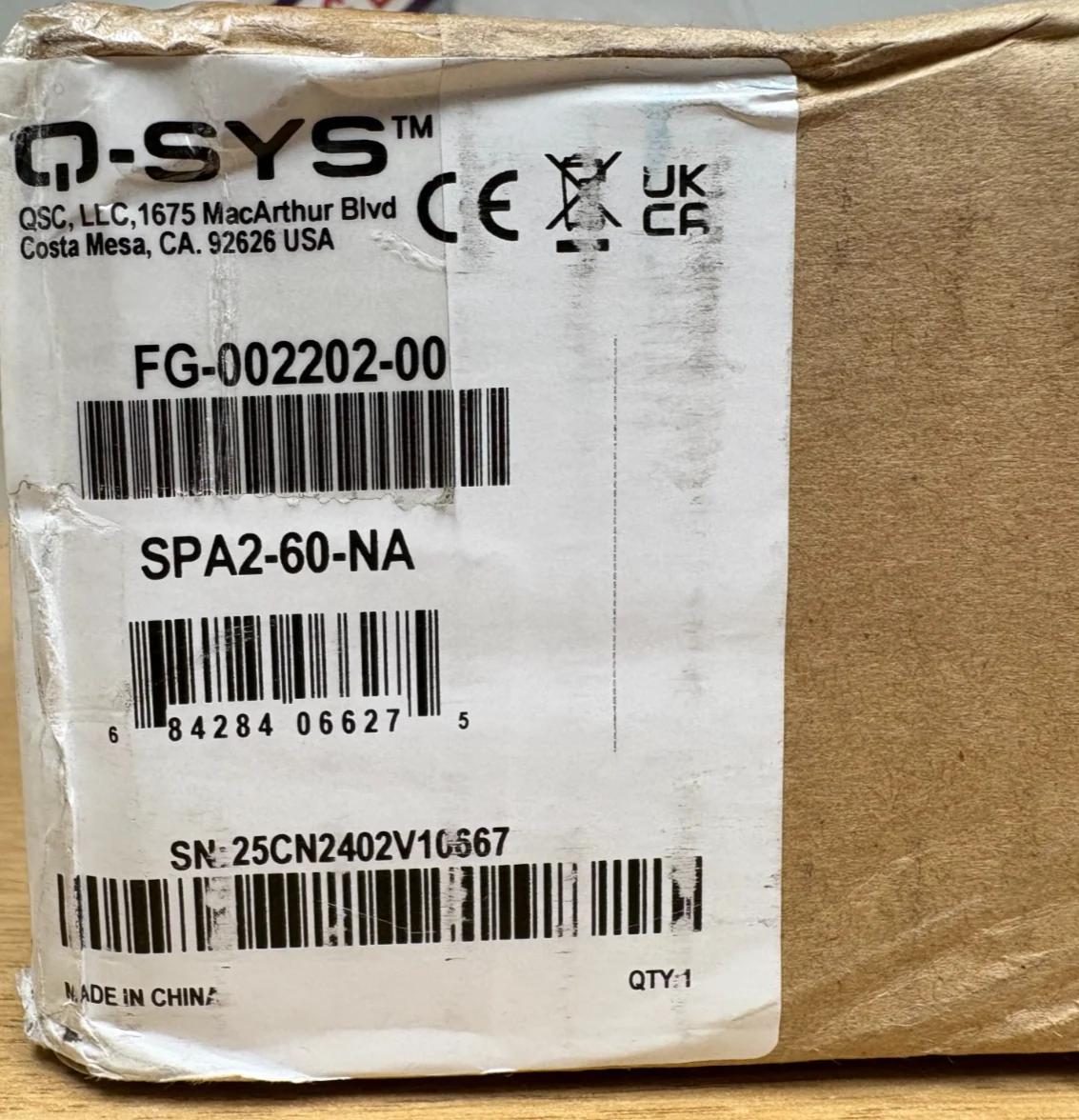 QSC SPA2-60-NA 2-Channel Power Amplifier (P/N: FG-002202-00)