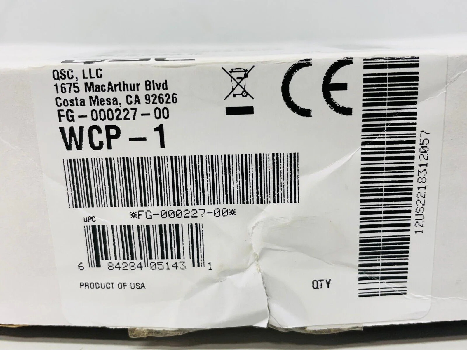 QSC WCP-1 Rotary Potentiometer Control