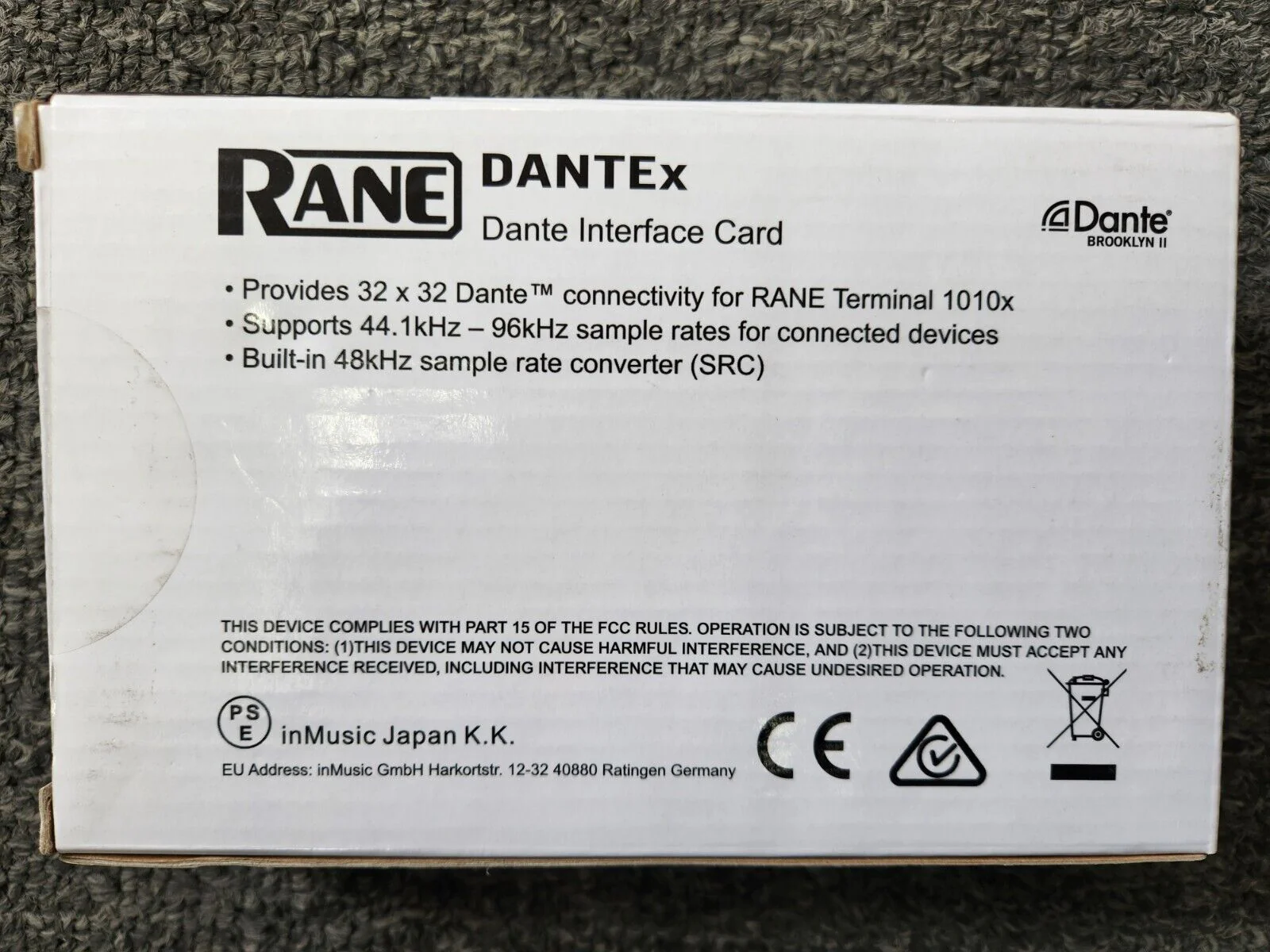 Rane Dante Commercial DANTEx Dante Interface Card NEW - Image 3
