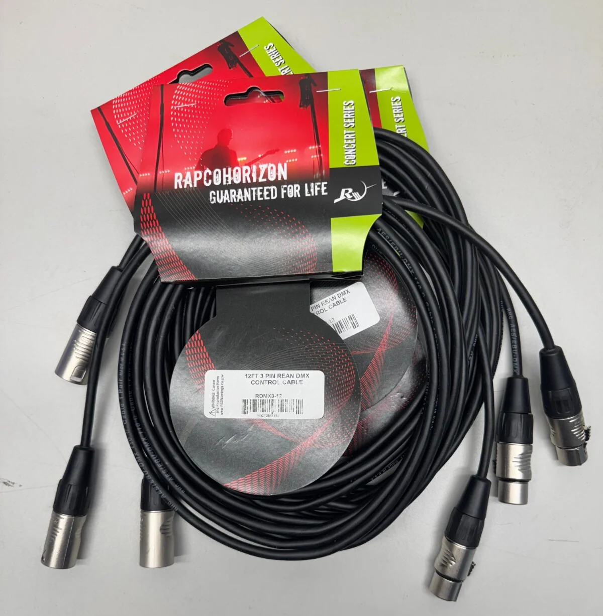 Rapco Horizon RDMX3-12 Pro 12ft DMX Cable LOT OF 3 - Image 2
