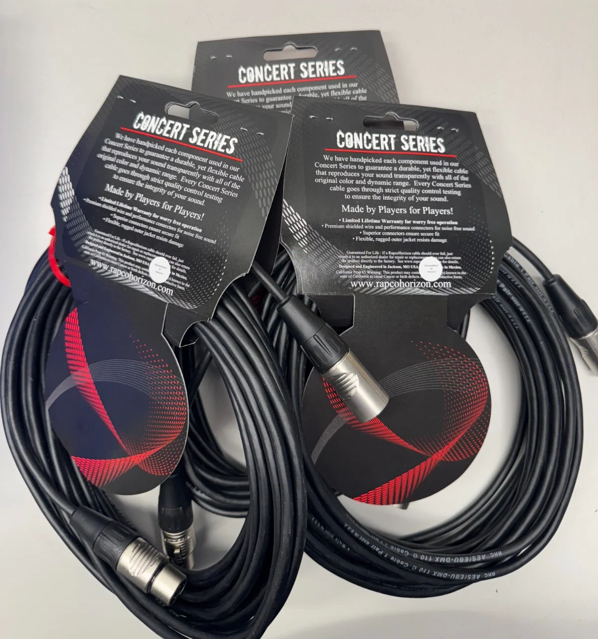 RapcoHorizon RDMX3-30 Pro, 30ft DMX cable (lot of 3) - Image 2