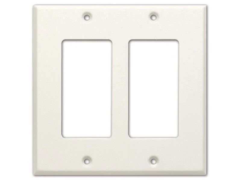 RDL CP-2 White Double Cover Plate - Steel Powder Coated Finish - LOT of 23 Units - Image 2