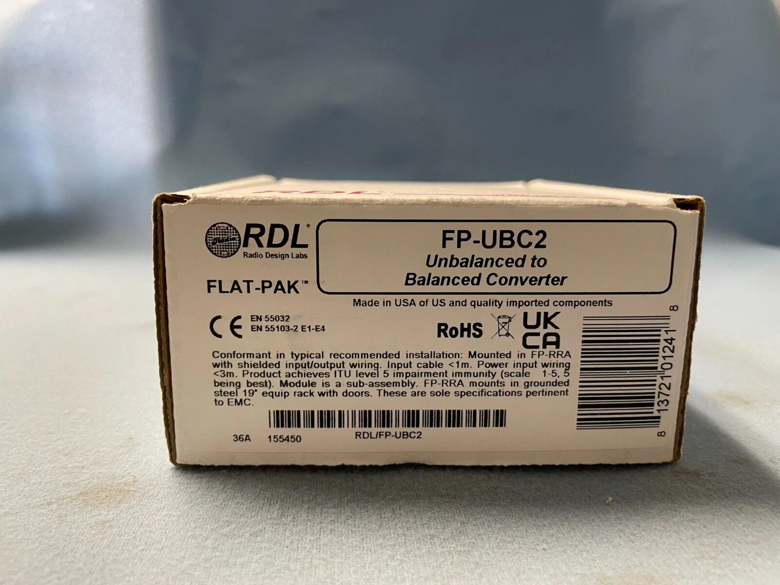 RDL FP-UBC2 Unbal To Bal Converter FP-UBC2 Current 50mA - Image 2