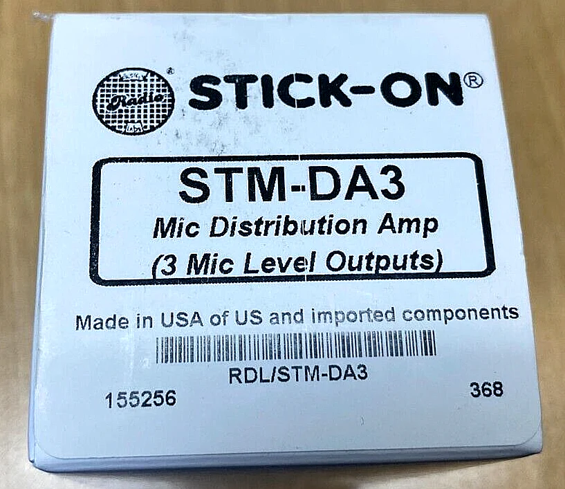 RDL STM-DA3 1x3 Microphone Level Distribution Amplifier