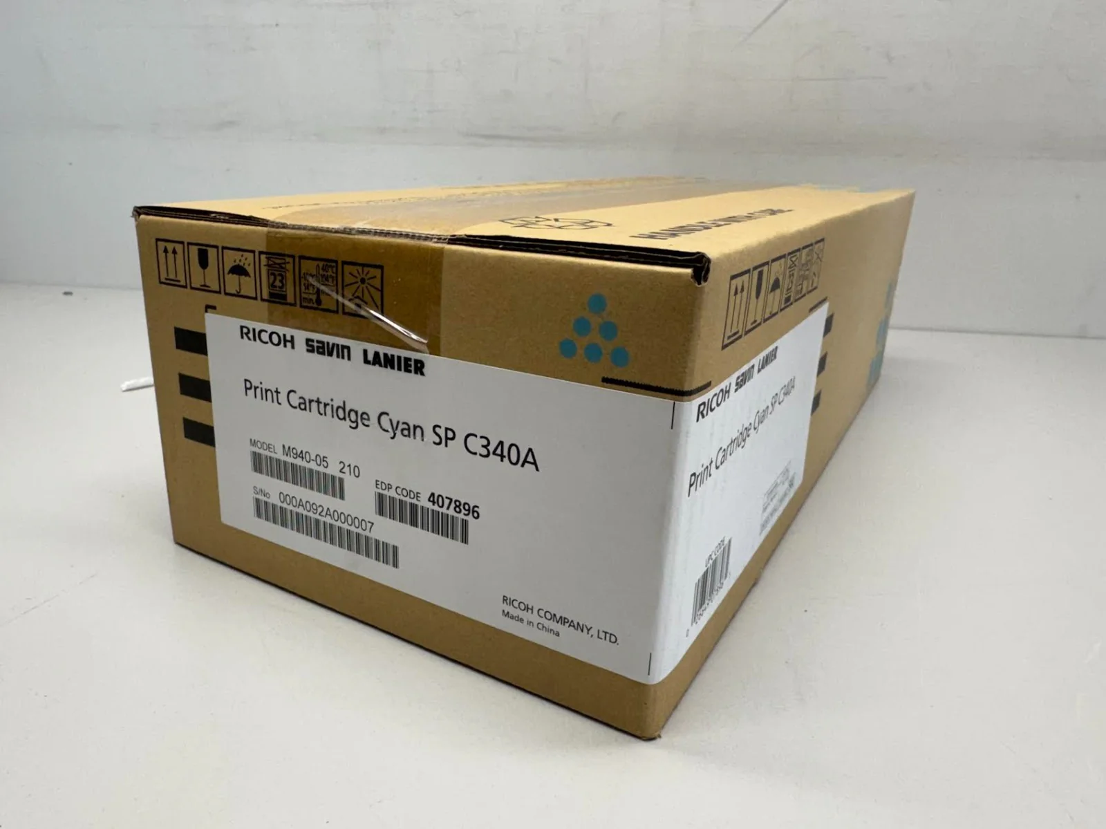 Ricoh SP-C340A 407896 | Original Ricoh Toner Cartridge - Cyan