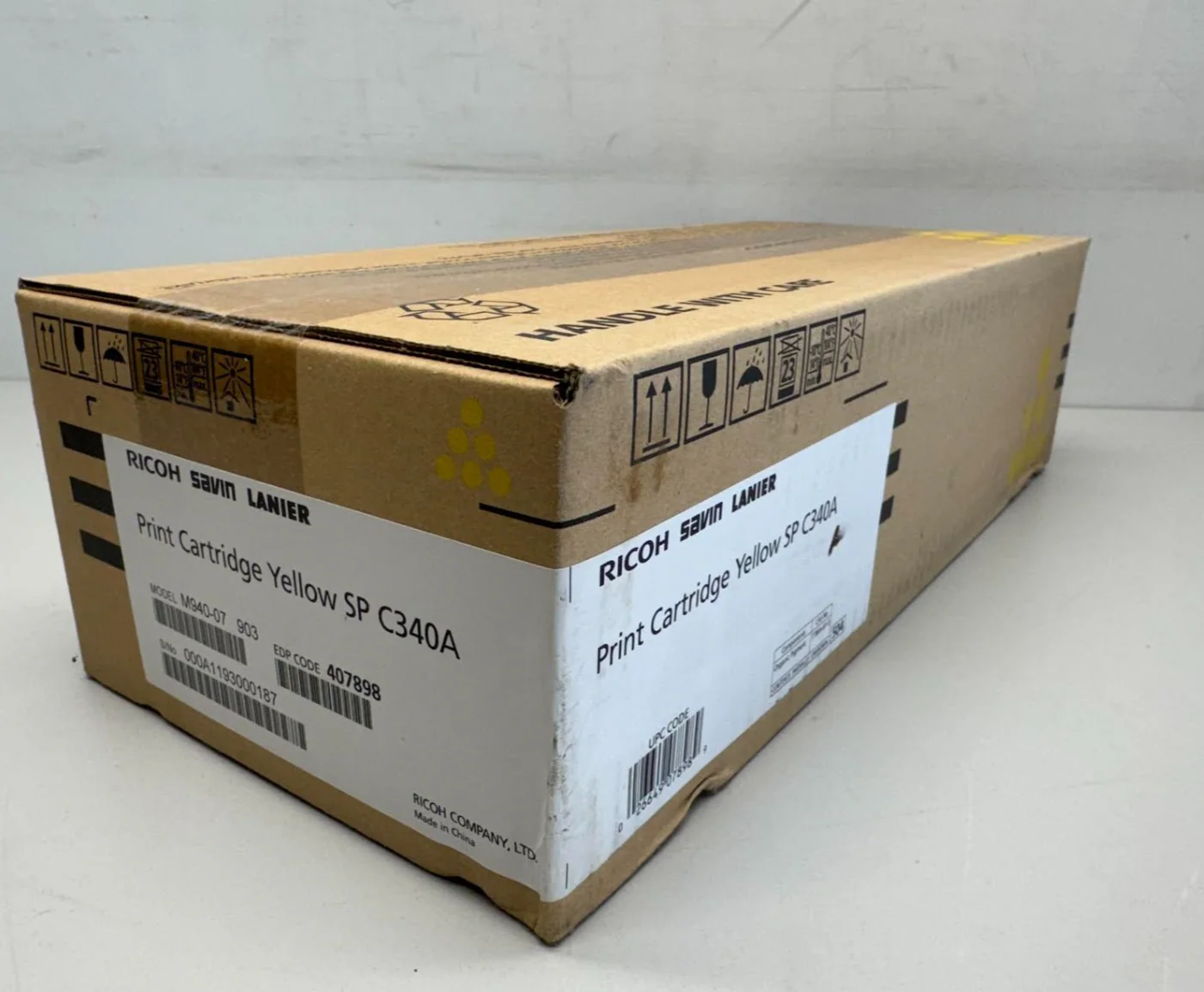 Ricoh SP-C340A 407898 | Original Ricoh Toner Cartridge - Yellow