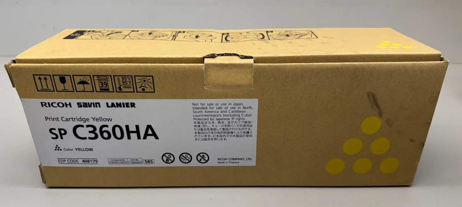Ricoh Yellow Print Cartridge - 408179 SP C360HA Yellow Print Cartridge - Image 2