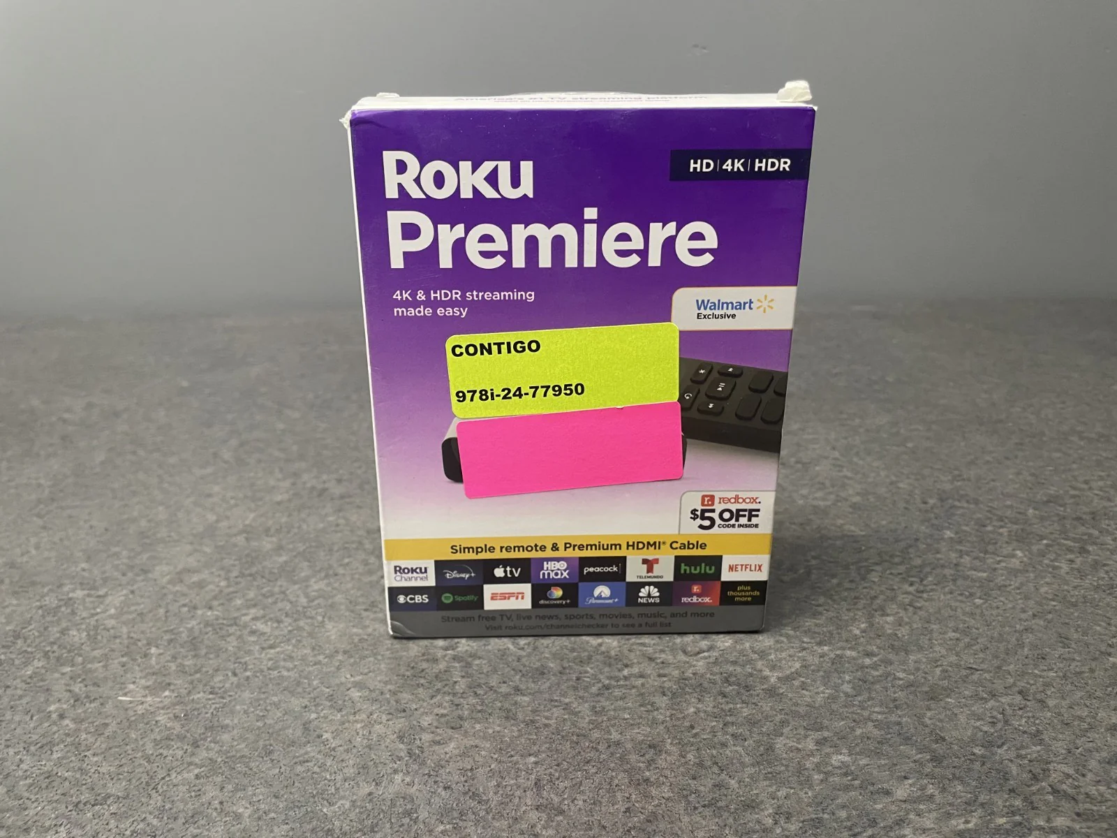 Roku Premiere 4K HDR Streaming Media Player with HDMI Cable & Remote