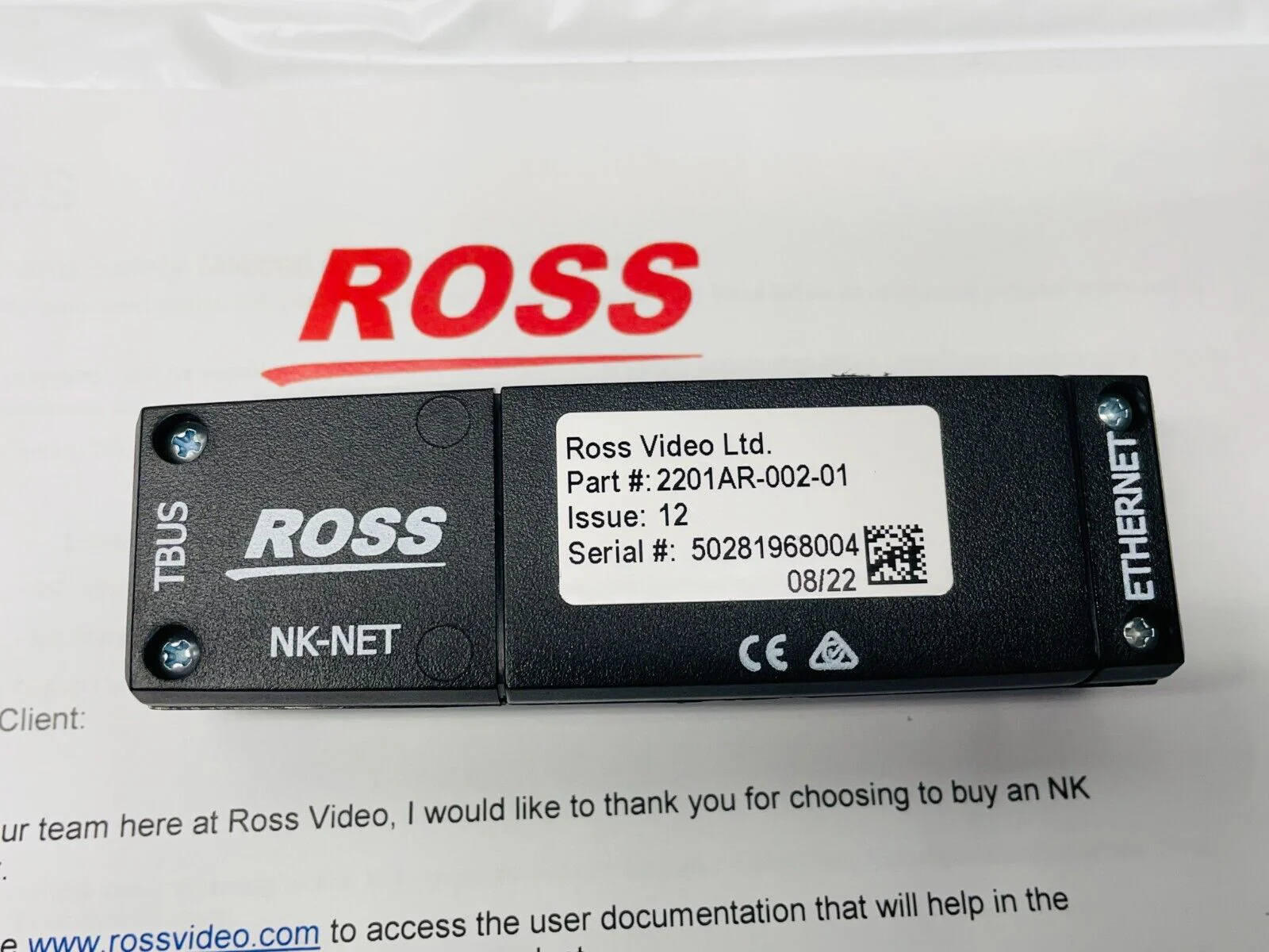 Ross Video NK Network Adapter Network to Ethernet Interface Device NK-NET - Image 4