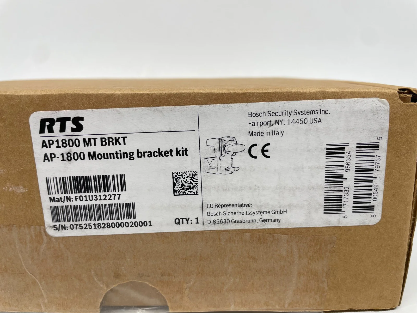 RTS AP1800 MT BRKT Mounting Bracket Kit for AP-1800 Access Point Transmitter - Image 2