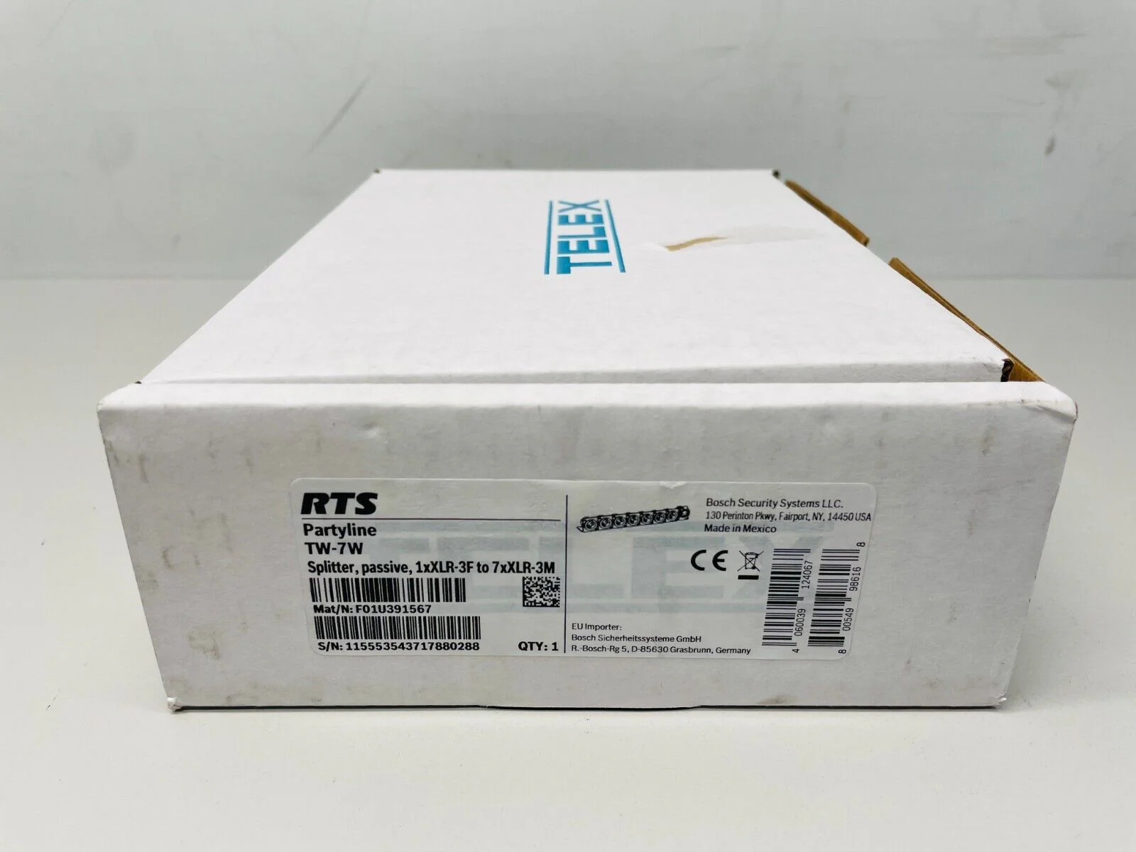 RTS F01U391567 Partyline TW-7W Splitter, Passive, 1xXLR-3F to 7xXLR-3M
