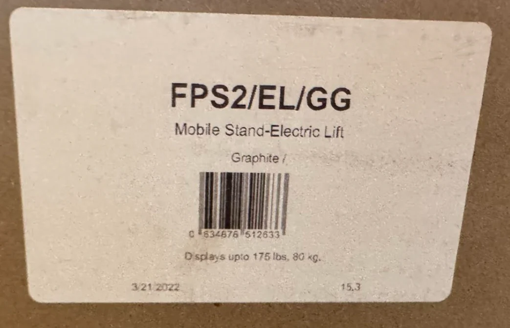 Salamander FPS Series FPS2W/EL/GG Electric Lift Mobile Stand cart - Image 2