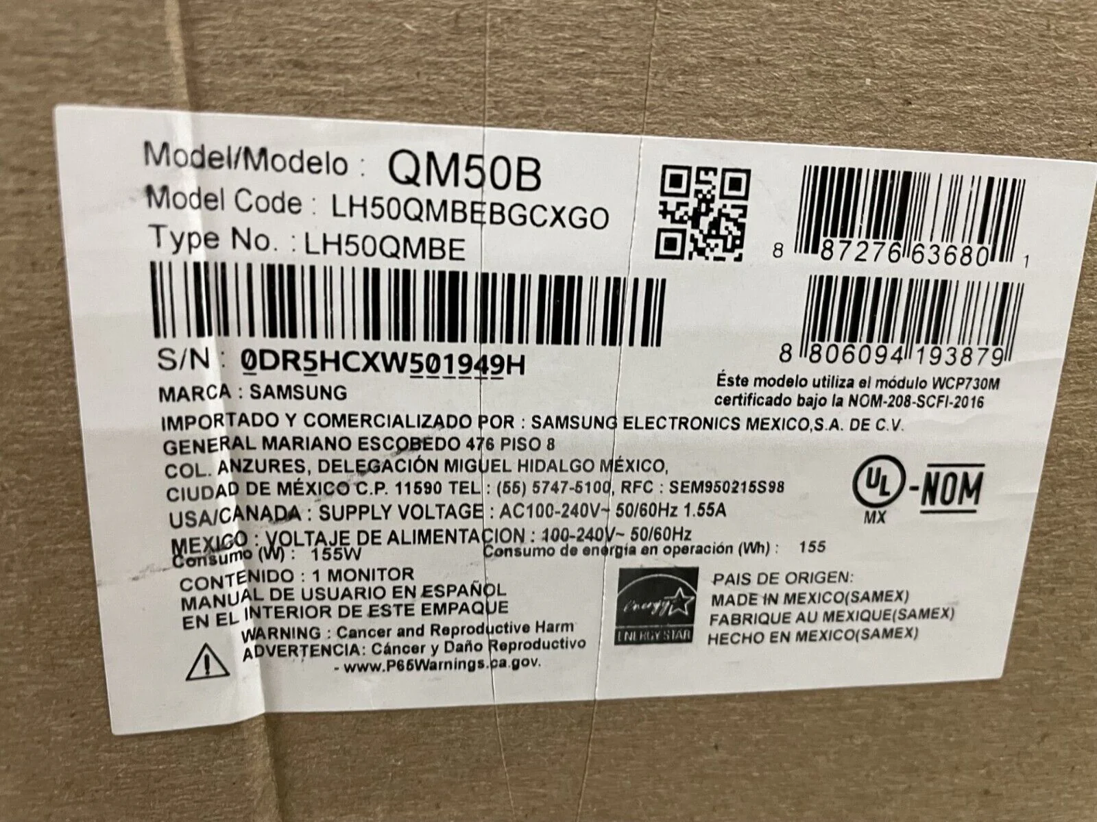 Samsung QM50B QMB-Series 50" Pro Digital LED 4K HD Signage Display / Monitor - Image 4