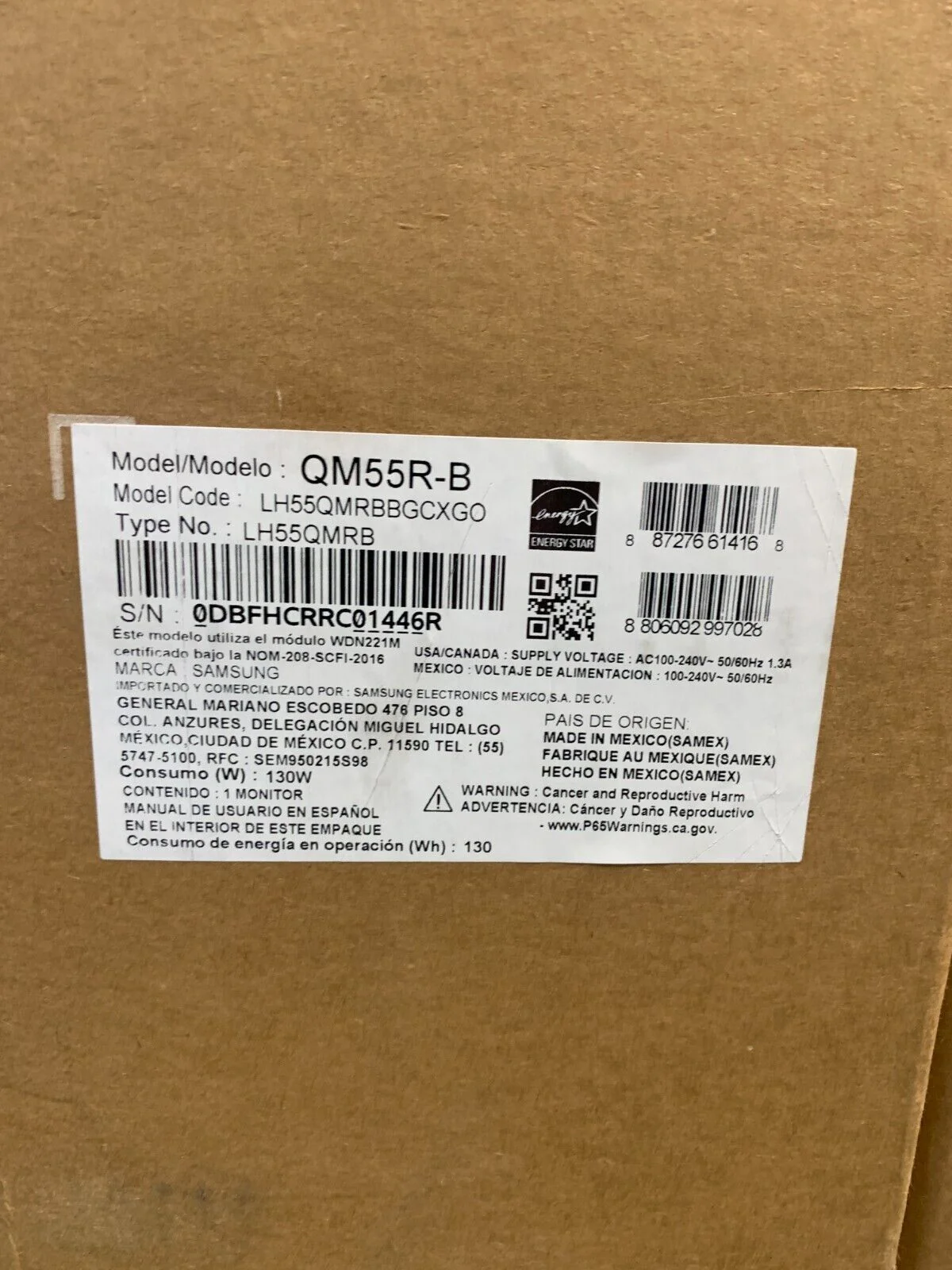 Samsung QM55R-B / 55" 4K UHD Commercial Digital Signage Display Monitor