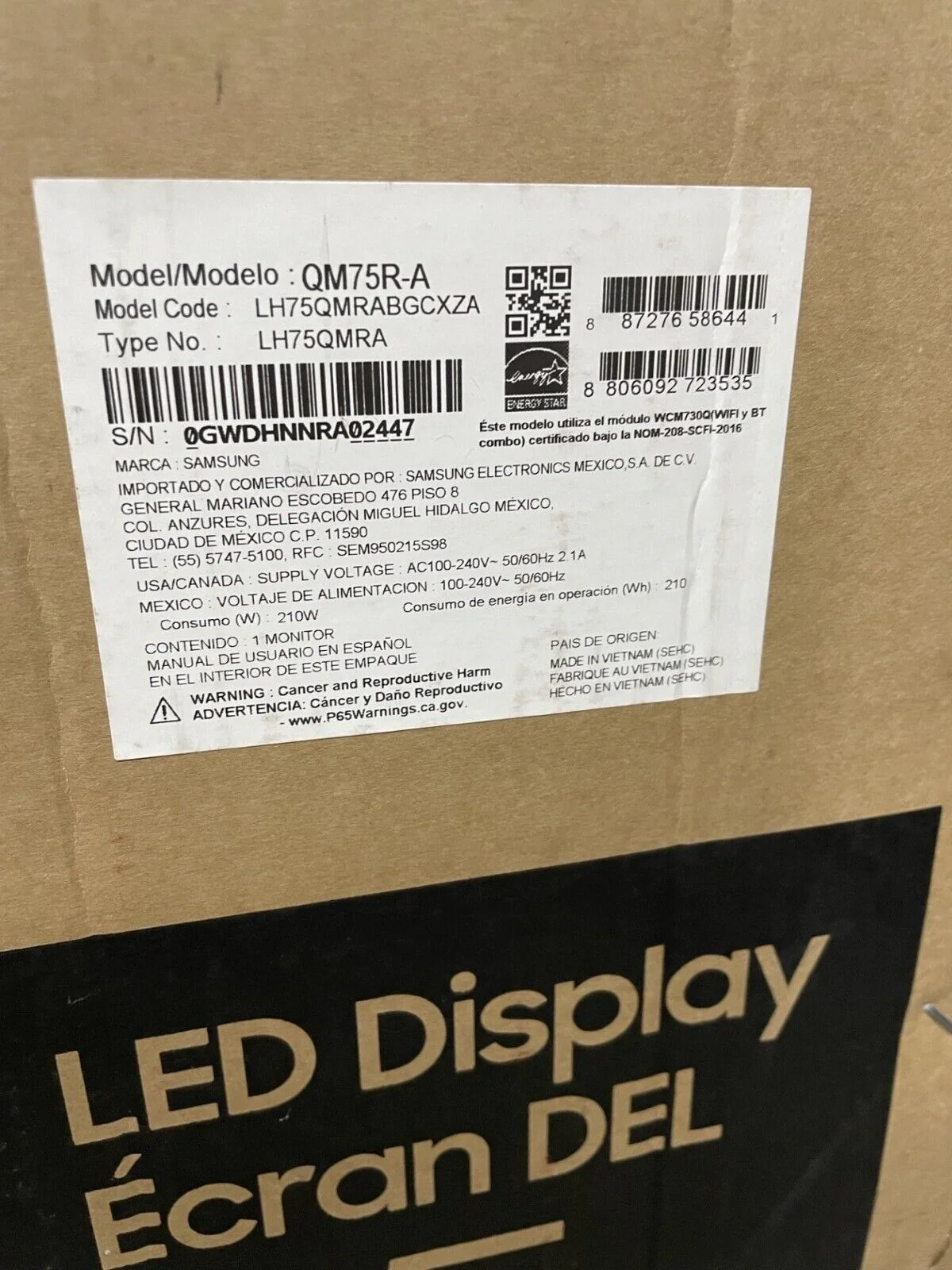Samsung QM75R-A 75" Commercial 4K UHD LED LCD Display/Monitor LH75QMRABGCXZA - Image 4