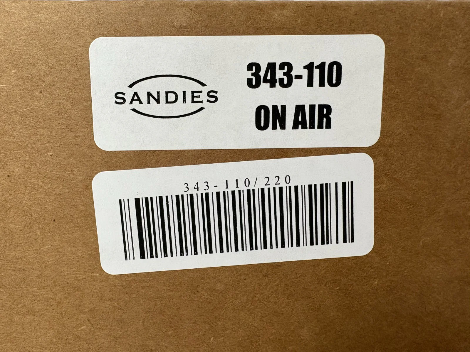 Sandies 343-110 Three-Sided ON AIR Light w/ LEDs (110 VAC to 12 VDC LED Driver)