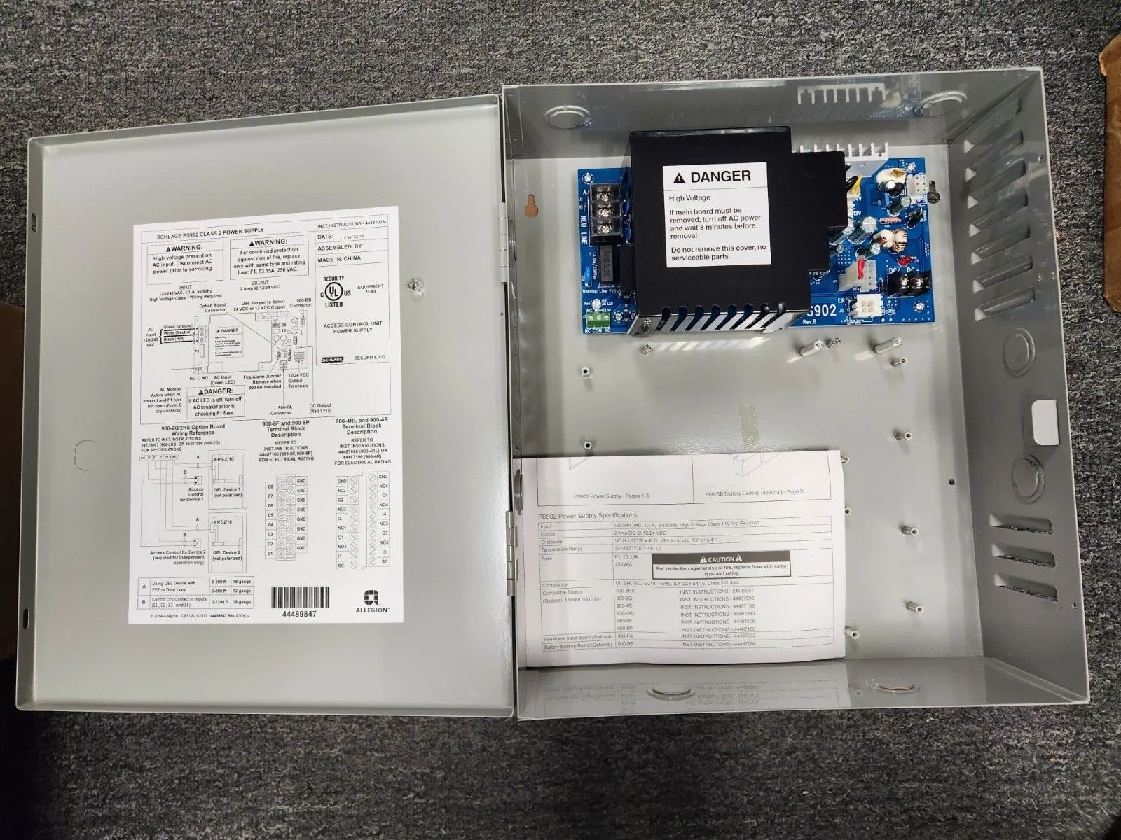 Schlage PS902 Power Supply Assy  12/24V New-Open Box - Image 3