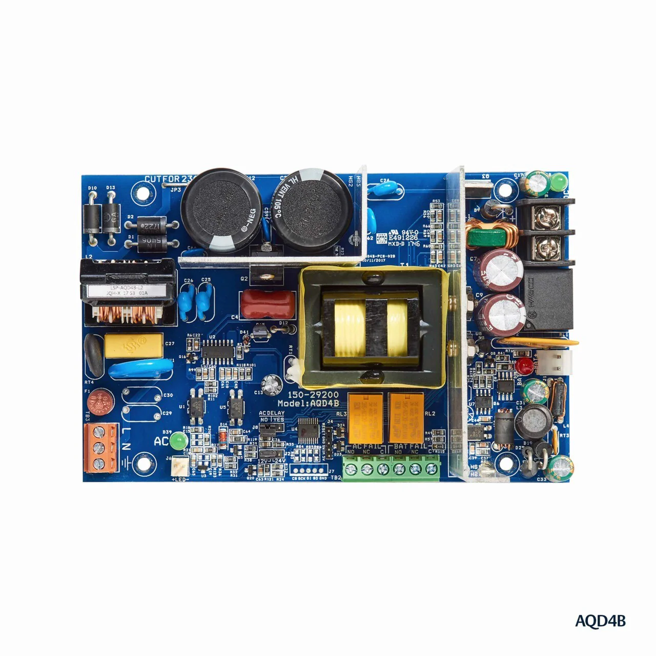 Securitron AQD4 Switching Power Supply 12/24 VDC 4Amp with Distribution Board - Image 2