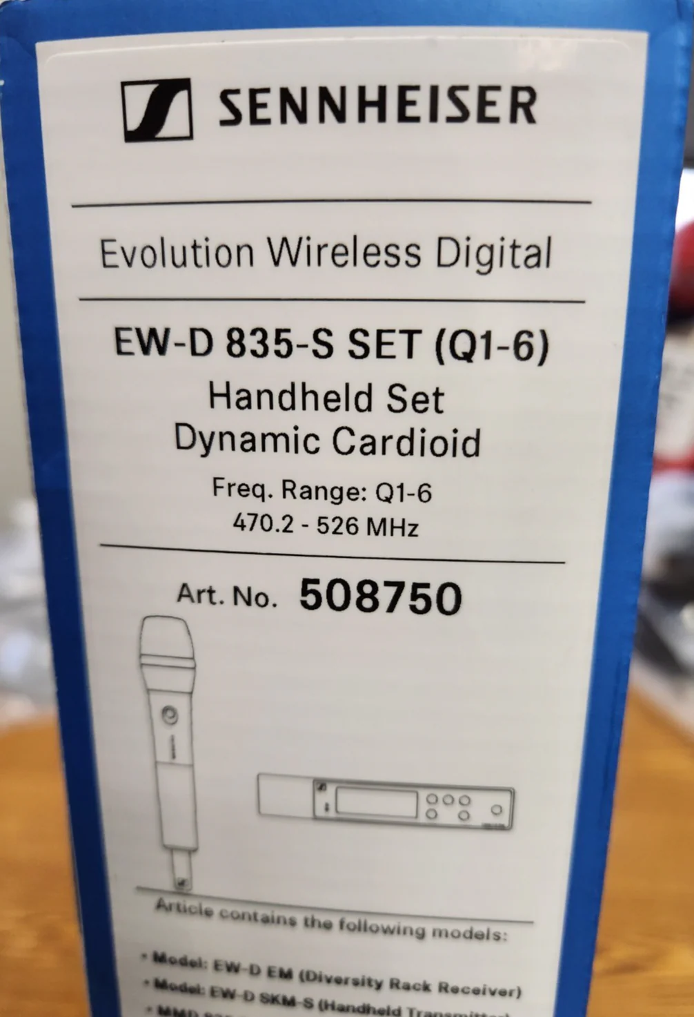 Sennheiser EW-D 835-S Set Digital Wireless Microphone System w/ Handheld Q1-6 - Image 7