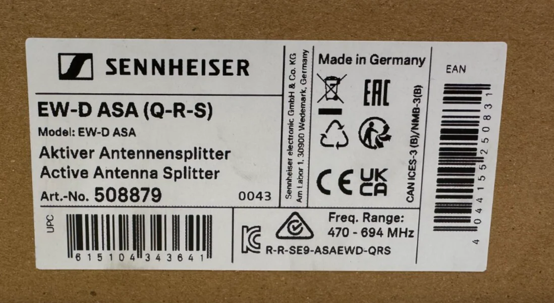 Sennheiser EW-D ASA 4-Way Active Antenna Splitter with DC Distribution for EW-D - Image 4