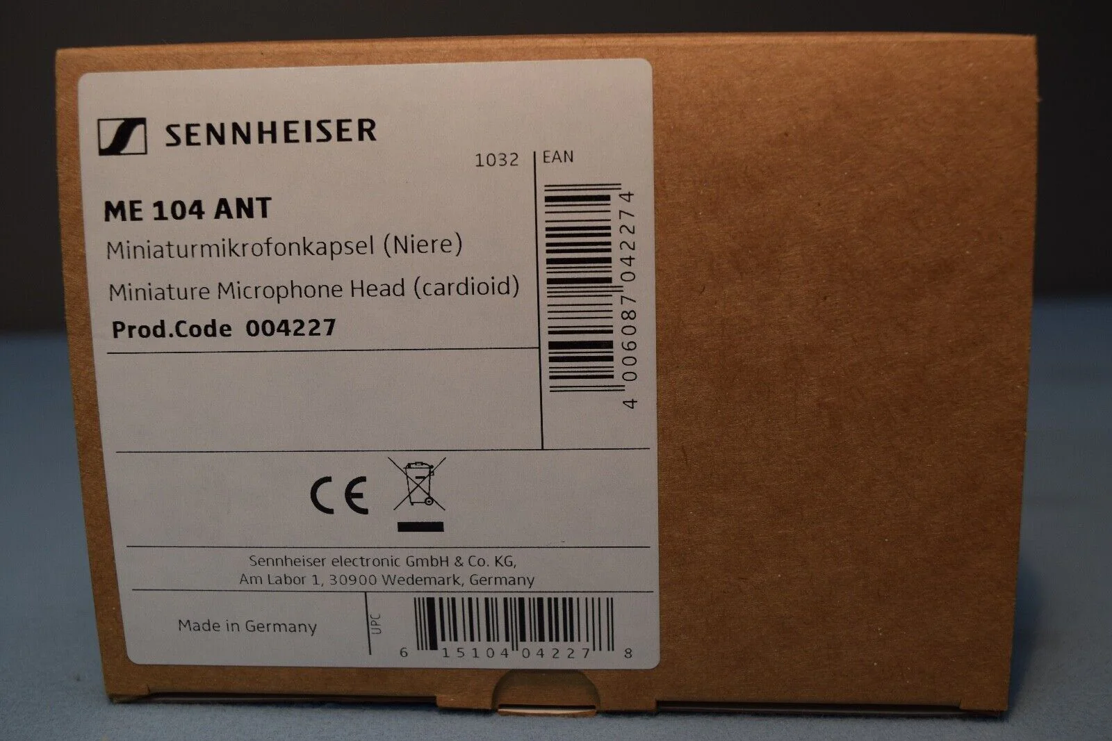 Sennheiser ME 104 ANT  Miniature Microphone Head (Cardioid) / Capsule ME 104-ANT - Image 2