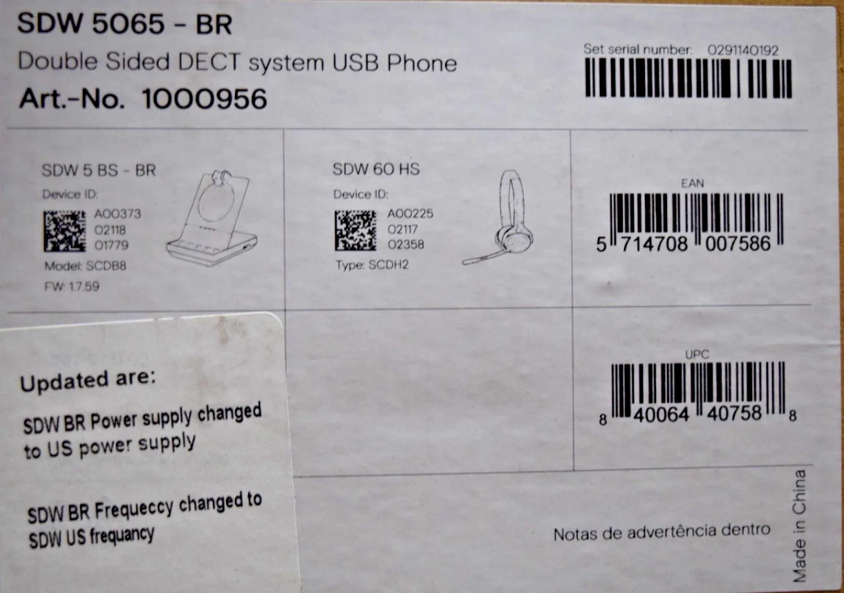 Sennheiser SDW 5065 - BR Double-Sided Binaural Wireless DECT Headset Black - Image 2