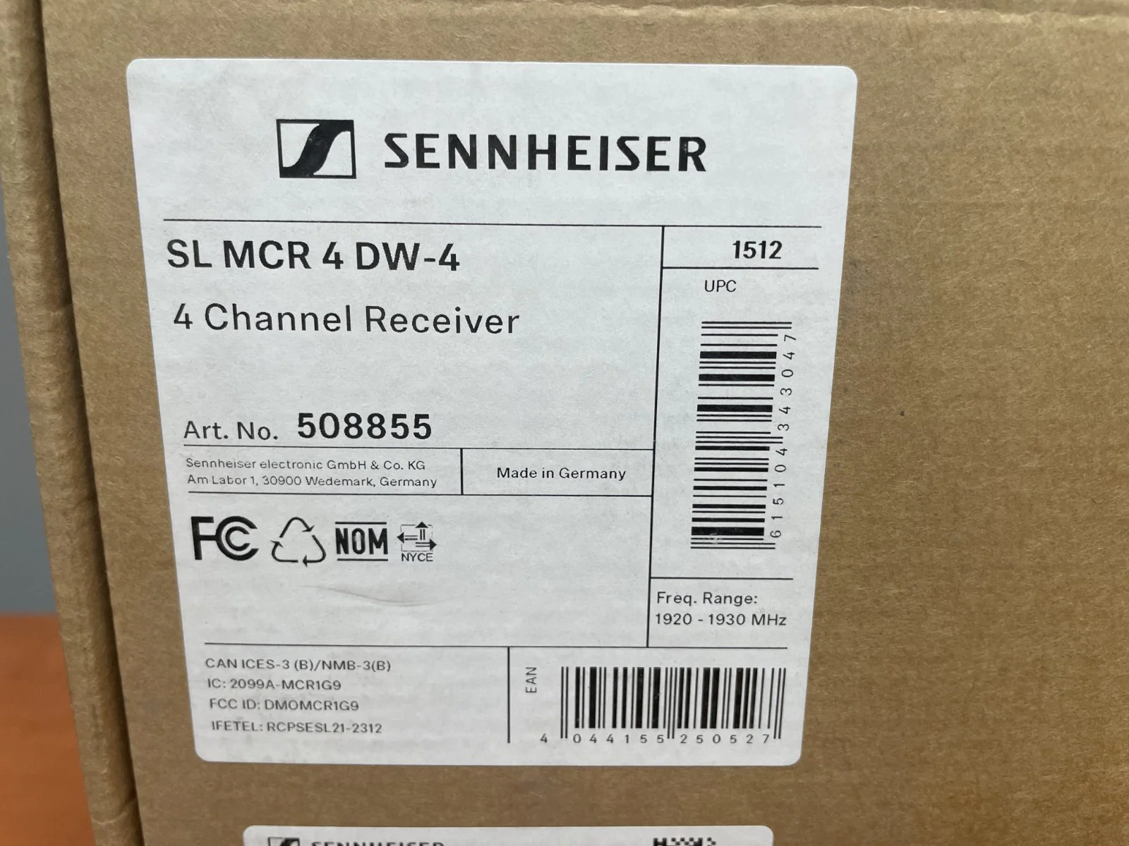 Sennheiser SL MCR 2 DW-4 SpeechLine Digital Wireless 4-Channel Receiver 508855 - Image 2