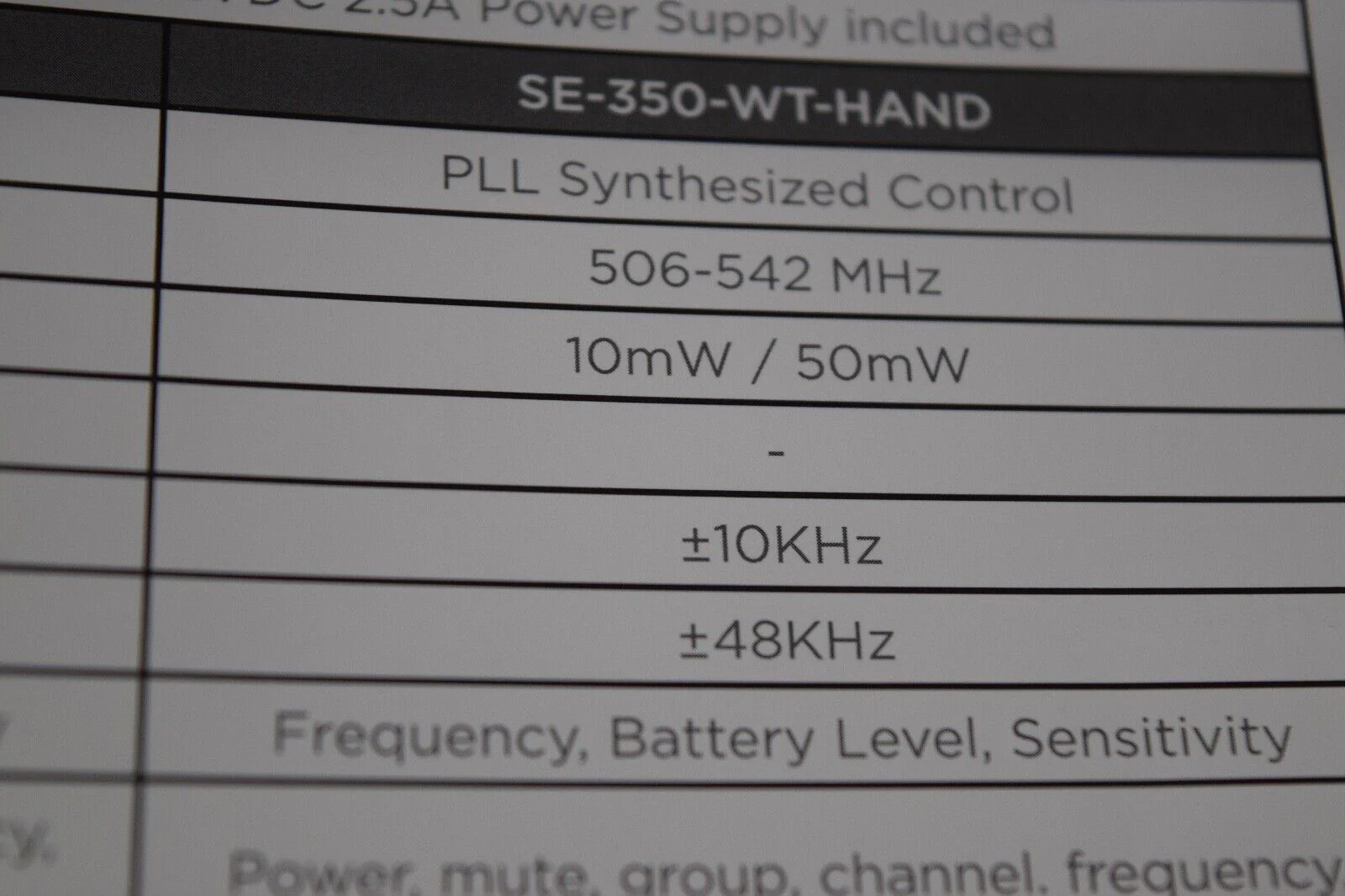 SENSE SE-300-WR-1CHD Wireless Microphone Receiver & SE-350-WT-HAND Microphone - Image 9