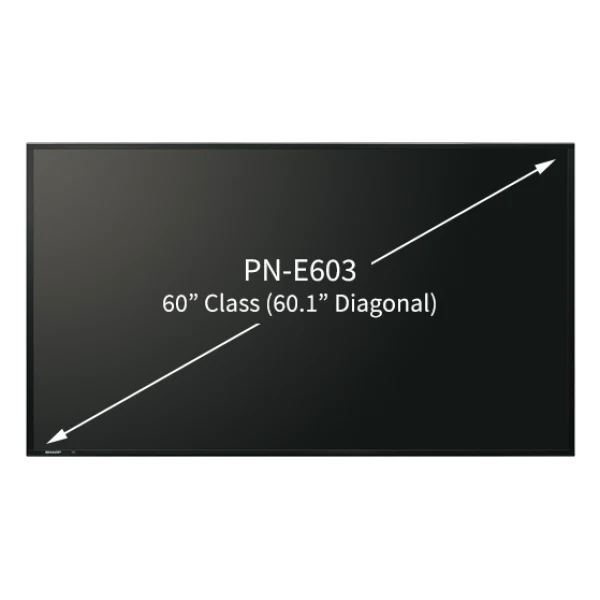 Sharp PN-E603 Full HD 60" Thin Professional Digital Signage LED Display/Monitor - Image 3