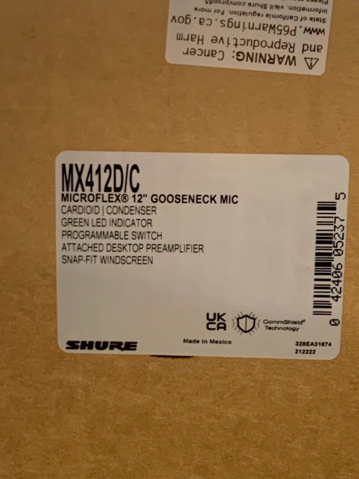 Shure MX412D/C Microflex 12" Gooseneck Mic - Image 3