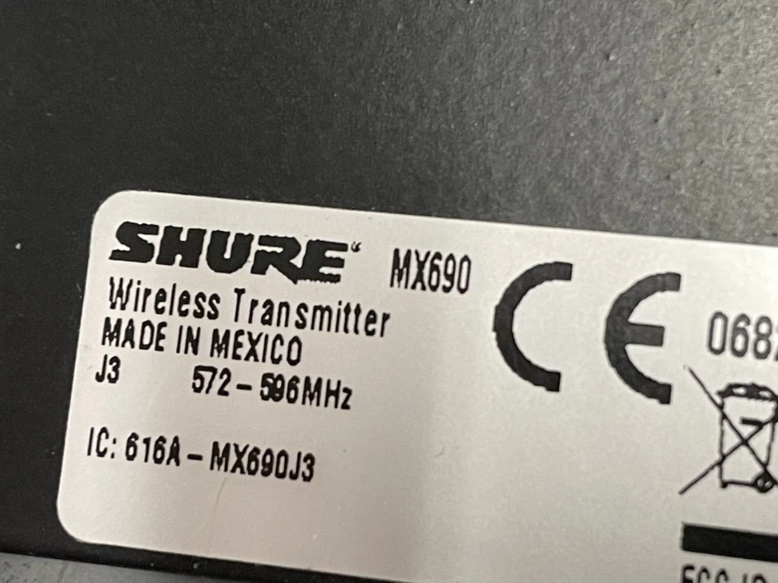 Shure MX690 Microflex Tabletop Wireless Boundary Microphone J3 Band 572-596 MHz - Image 4