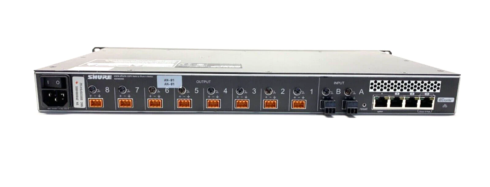 Shure MXWANI8 Microflex Wireless 8-Channel Audio Network Interface - Image 3
