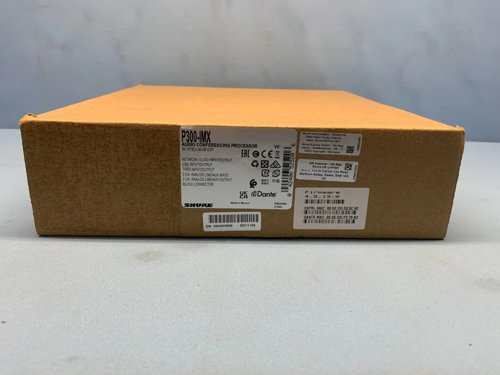 Shure P300-IMX IntelliMix Dante Audio Conferencing Processor